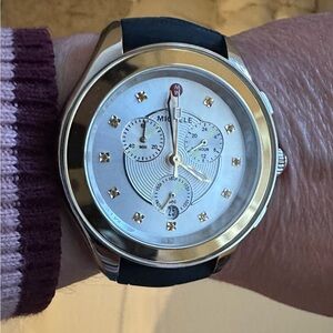 MICHELE Cape Watch (EUC) Two silicone straps!